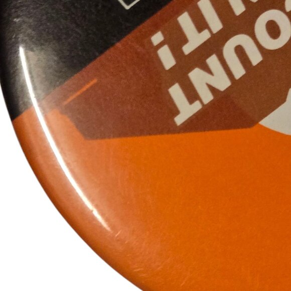 Vintage Hesston Sentry Pumping Units Promotional Pinback Button Orange Pin - Picture 5 of 12